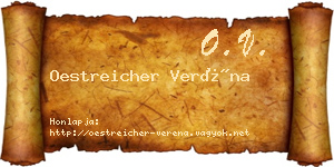 Oestreicher Veréna névjegykártya
